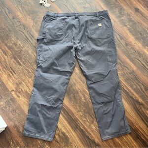 Carhartt Loose Fit Rugged Flex Pants Womens 26W Gray Straight Leg Canvas